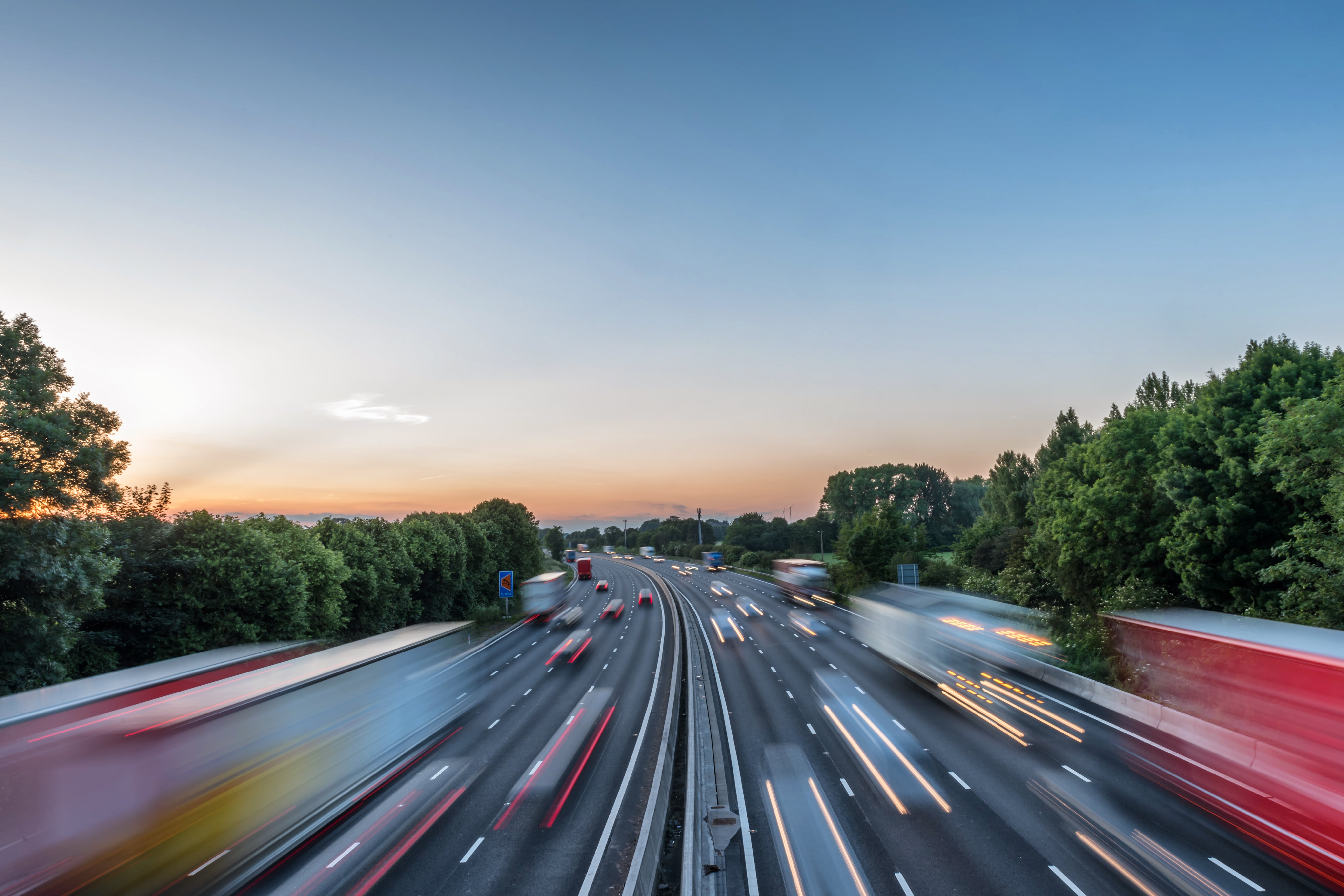 cars driving on busy road